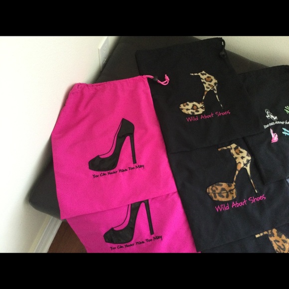 6 Miamica Embroidery Travel/Storage Shoes Dust Bag - Picture 11 of 13